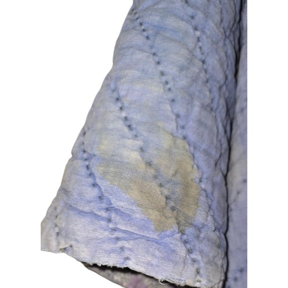 Antique Quilt Handmade Patchwork 70"x66" Multicolor Geometric Design Cotton READ - Picture 15 of 16